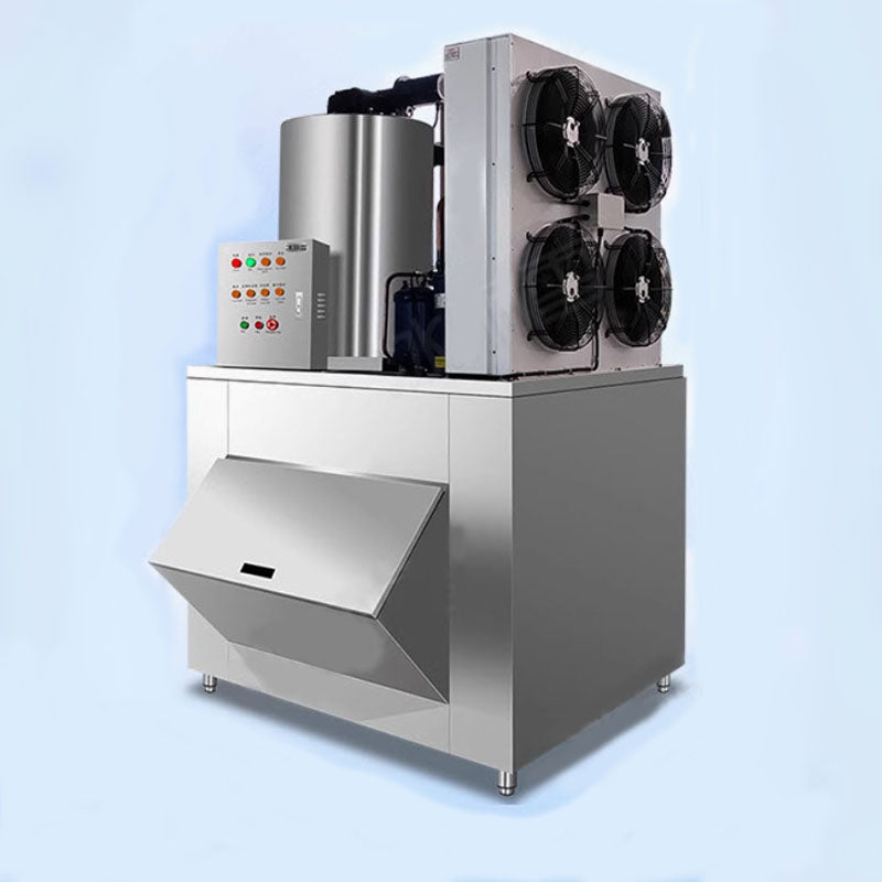เครื่องทำน้ำแข็งเกล็ดเชิงพาณิชย์ รุ่น DFI-3T 3000kg สำหรับธุรกิจ, ผลิตน้ำแข็งเกล็ดคุณภาพสูง, ขนาดใหญ่, ประสิทธิภาพสูง