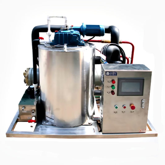 เครื่องทำน้ำแข็งเกล็ดสำหรับโรงงาน อุตสาหกรรม รุ่น DFI-3T ความจุสูง 3 ตันต่อวัน เหมาะสำหรับร้านอาหารและอุตสาหกรรมการผลิตน้ำแข็ง