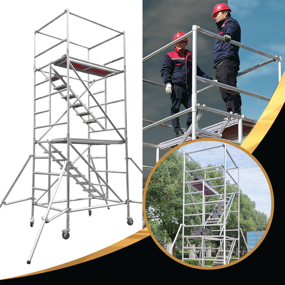 บันไดก่อสร้าง โกดัง construction site aluminum platform ladder