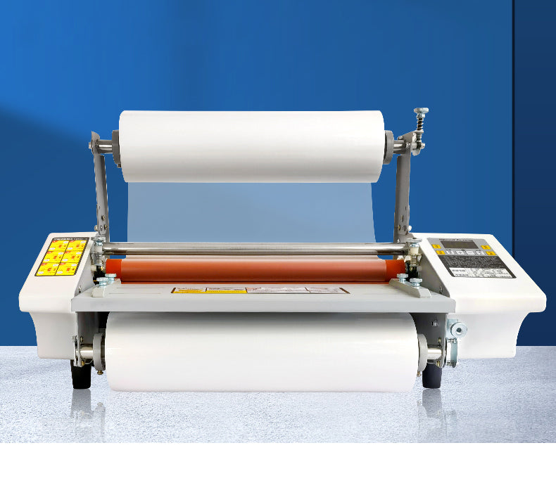 เครื่องเคลือบ A3+ รูป สติ๊กเกอร์ เมนูอาหาร I9350 laminating machine
