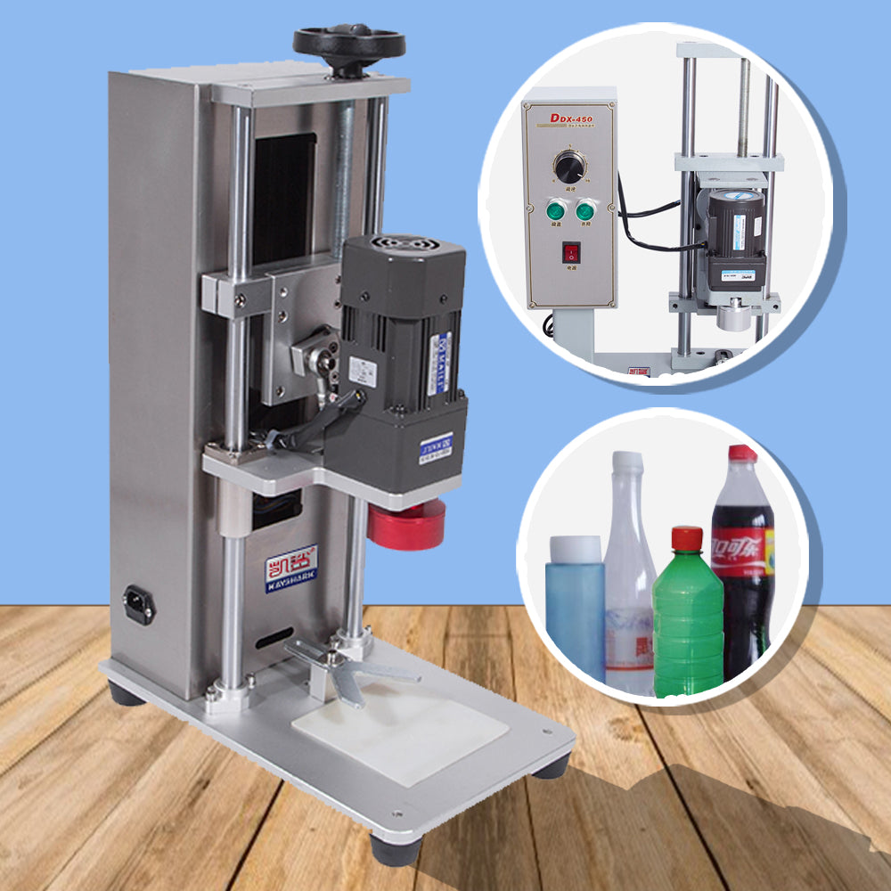 DDX-450 Desktop Capping Machine for Bottles, Efficient and Easy to Use, Perfect for Small Scale Production and Home Brewing