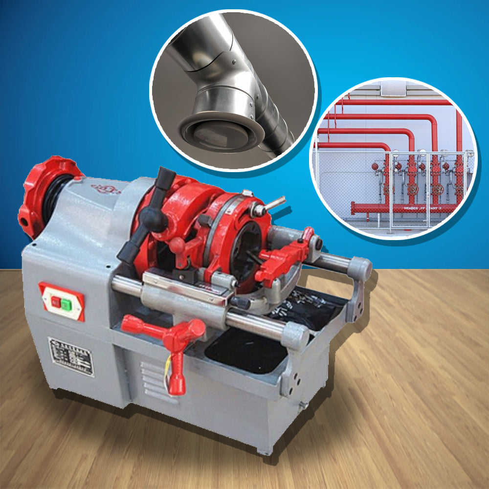 เครื่องต๊าปเกลียว ท่อกลม ความหนาท่อกลมต่ำสุดที่ทำได้ 2 mm electric pipe threading machine