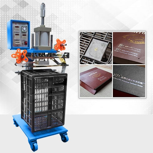 เครื่องปั๊มร้อนลังผลไม้ ลังพลาสติก hot stamping machine GP-100 เครื่องสแตมป์ logo ลังผลไม้