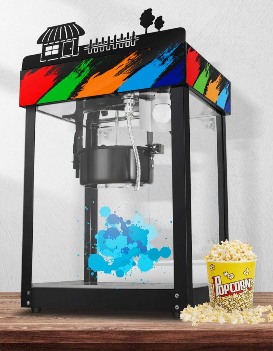 เครื่องทําป๊อปคอร์นตู้ Popcorn Machine Puffing Showcase สำหรับงานปาร์ตี้และร้านค้า, ขนาดกะทัดรัด, ง่ายต่อการใช้งาน
