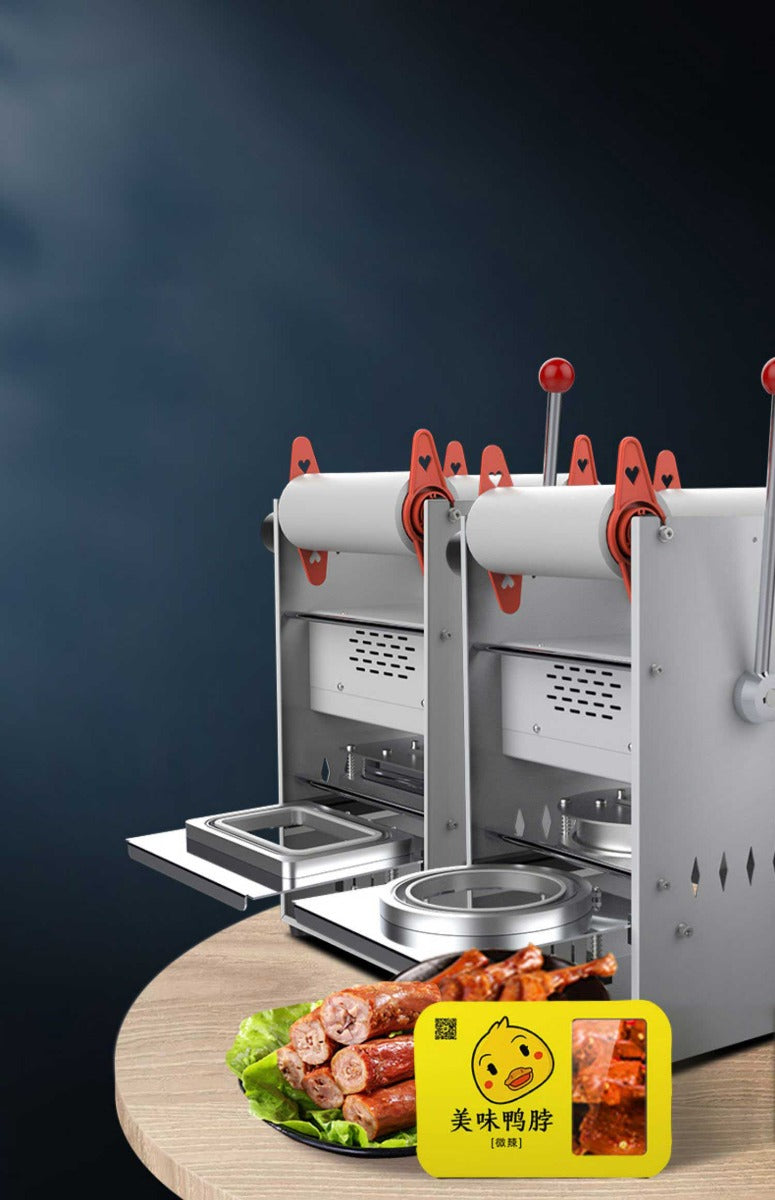 เครื่องซีลกล่องอาหาร กึ่งอัตโนมัติ  semi auto sealing machine