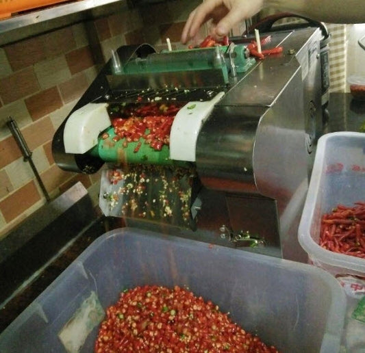 เครื่องซอยพริก ซอยต้นหอม เครื่องสับผัก chili dicing and cutting machine