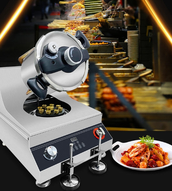 เครื่องตุ๋นอาหาร แบบหมุนอัตโนมัติ แก๊ส เข้าเนื้อมากกว่าตุ๋นปกติ full automatic rocking rotating pressure cooker SMK-ZZJ