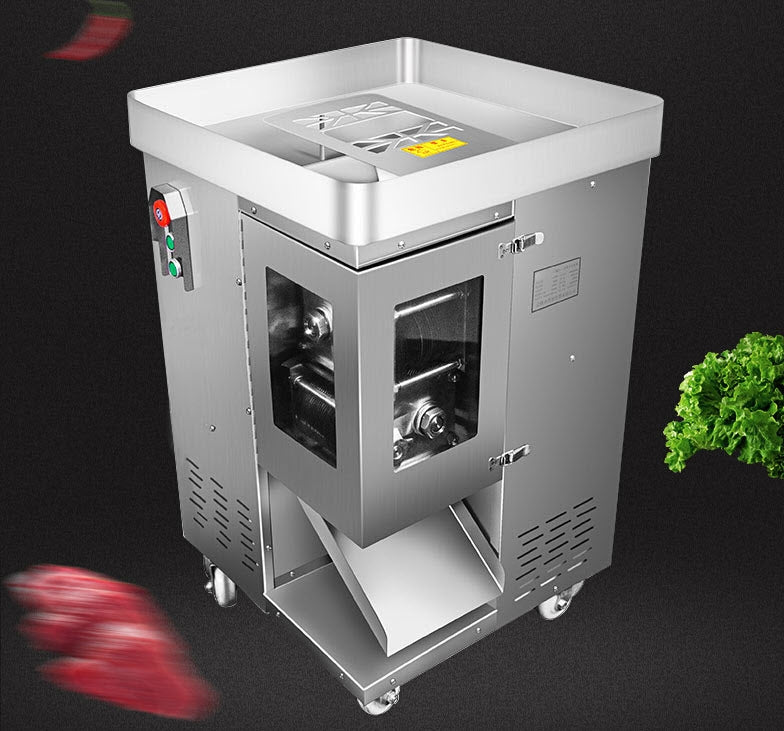 เครื่องสไลด์เนื้อเส้น เนื้อแท่ง รุ่น YCQS-100 กำลังไฟ 2200 วัตต์ high-power chicken breast slicer