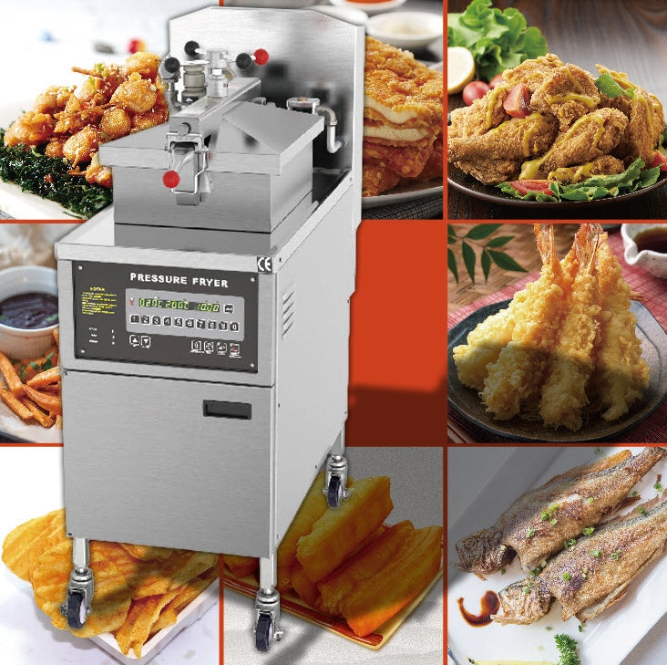 หม้อทอดแรงดันสูง แบบไฟฟ้า แบบแก๊ซ Electric / Gas Fryer High Pressure Vertical