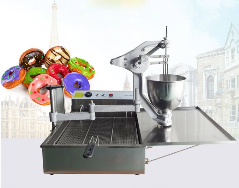 เครื่องหยอดโดนัท เครื่องทำโดนัทขนาดกลาง T-102 กึ่งอัตโนมัติ Donut Maker Desktop 7.5L Medium Potty Donut Maker 32（Kg）