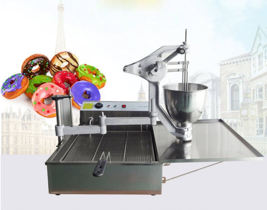 เครื่องหยอดโดนัท เครื่องทำโดนัทขนาดกลาง T-102 กึ่งอัตโนมัติ Donut Maker Desktop 7.5L Medium Potty Donut Maker 32（Kg）