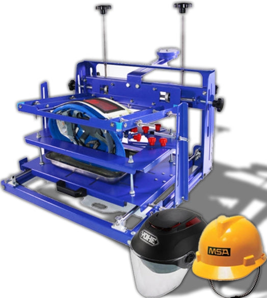เครื่องสกรีน หมวก หมวกกันน็อค มือโยก SPE-AQM240 helmet Hard Caps curved screen printing machine