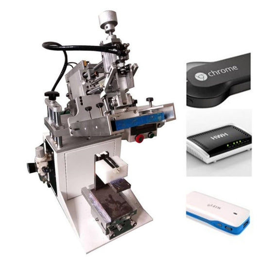 เครื่องสกรีนโลโก้ usb drive ผิวพลาสติก logo small screen printing machine