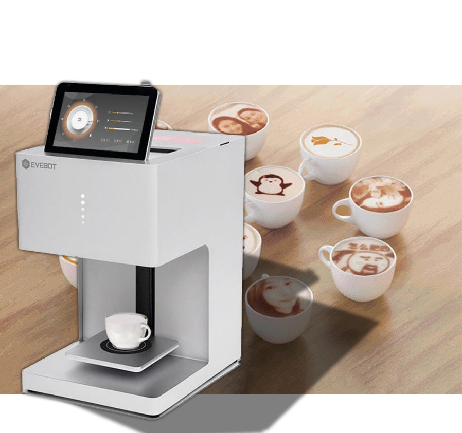 เครื่องพิมพิ์กาแฟ  เครื่องพิมพ์ภาพบนฟองนม EVEBOT 3d printer coffee machine