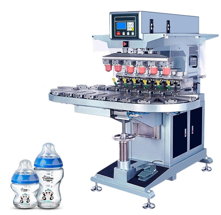 เครื่องปั๊มพิมพ์ สกรีน 6 สี แม่นยำสูง Six-color Pad Printer สำหรับพิมพ์โลโก้ สินค้าพรีเมี่ยม คุณภาพเยี่ยม ใช้งานง่าย