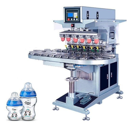 เครื่องปั๊มพิมพ์ สกรีน 6 สี แม่นยำสูง Six-color Pad Printer สำหรับพิมพ์โลโก้ สินค้าพรีเมี่ยม คุณภาพเยี่ยม ใช้งานง่าย