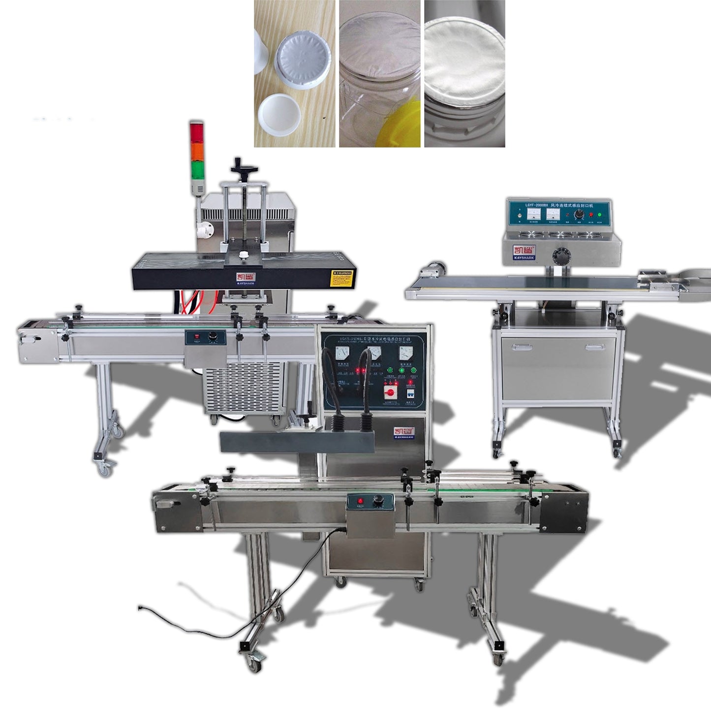 เครื่องซีลขวดต่อเนื่อง Electromagnetic induction sealing machine, continuous electromagnetic induction sealing machine, hand pressure electromagnetic induction sealing machine