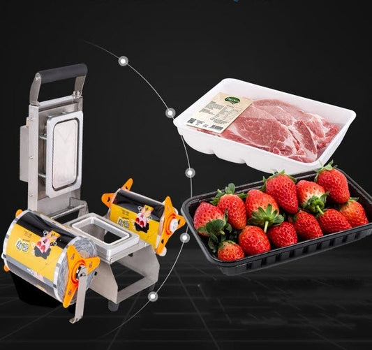 เครื่องซีลฝากล่อง มือโยก ถาดอาหาร  Box Sealing Machine FGJ2014 1.1KW 15kg