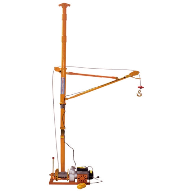 เครนก่อสร้างขนของขนาดเล็ก ติดตั้งหน้าต่าง Indoor Small Building crane loader hoist 220V