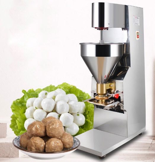 เครื่องปั้นลูกชิ้น ทำลูกชิ้น อัตโนมัติ XZ-605 ปั้นได้ 1100 วัตต์ 70kg 200-300kg/h 220V หัวทองเหลือง