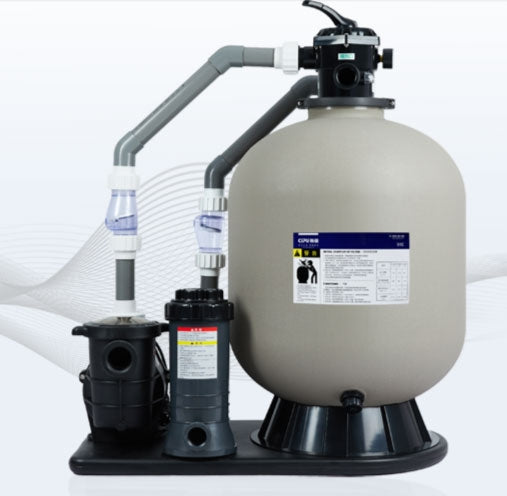เครื่องกรองสระว่ายน้ำ Swimming Pool Sand Filter System ระบบคลอรีน รวมปั๊มน้ำ