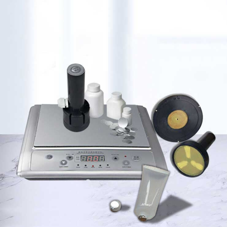 เครื่องซีลฝาหลอด เครื่องซีลฝาฟอยล์ รุ่น HLSG-1000 เครื่องซีลฝาขวด 8- 50 มม. ฝาหลอดยาสีฟัน ปิดปากหลอด