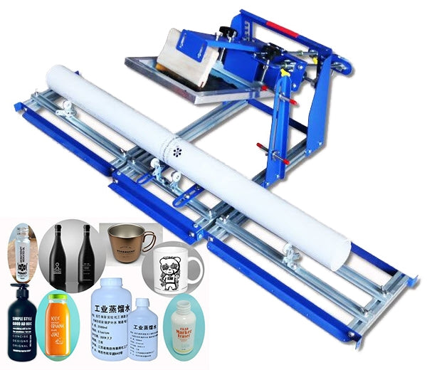 เครื่องสกรีนโลโก้ ท่อแกน ผิวโค้ง  มือโยก Tube Rod Special Curved Screen Printing Machine