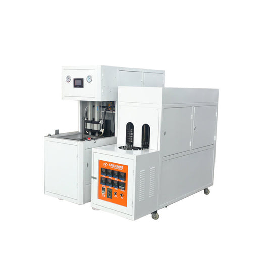 เครื่องเป่าขวด PET แบบ กึ่งอัตโนมัติ (2 ช่อง) Semi-Automatic Bottle Blowing Machine 800/Hr. 415V 50ml-2L