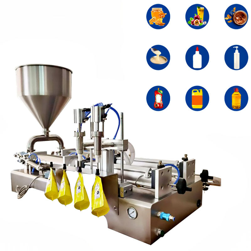 เครื่องบรรจุของเหลวและกึ่งเหลว Liquid Filling Machine 220V/50Hz 30-300 กรัม แบบ 2/4 หัว