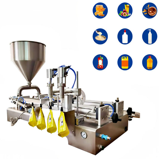 เครื่องบรรจุของเหลวและกึ่งเหลว Liquid Filling Machine 220V/50Hz 30-300 กรัม แบบ 2/4 หัว
