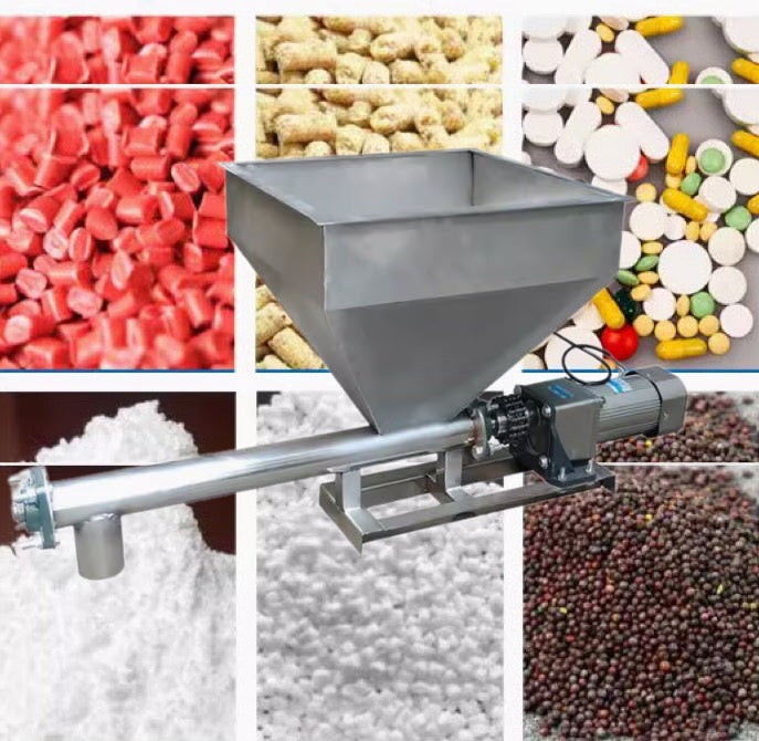 เครื่องลำเลียงวัตถุดิบ ผง อาหาร สแตนเลส 304  เส้นผ่านศูนย์กลาง 38 ,60 ,76 ,89 ,110,110,140,160 มม Stainless steel screw conveyor