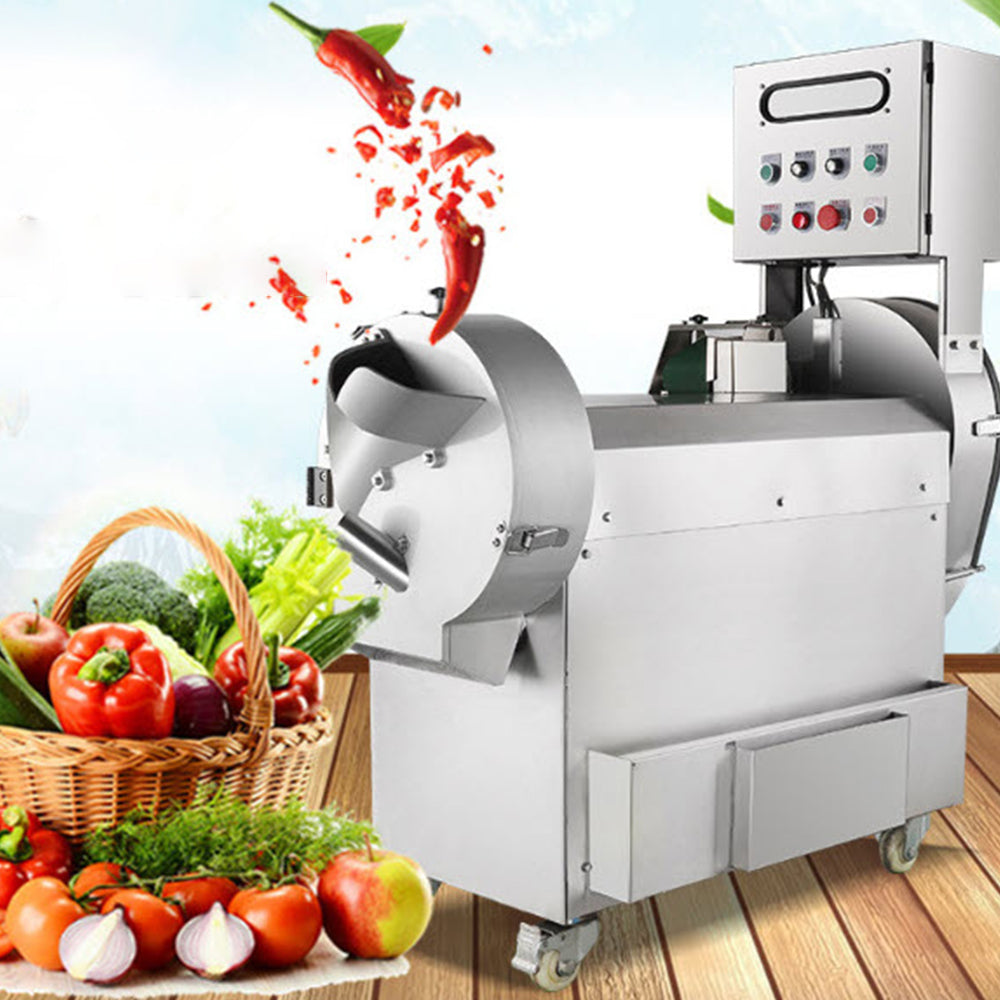 เครื่องหั่นผักผลไม้ อุตสาหกรรม 220V 140kg XL-680A 1.3kW เครื่องมือทำอาหารประสิทธิภาพสูงสำหรับร้านค้าและโรงงาน