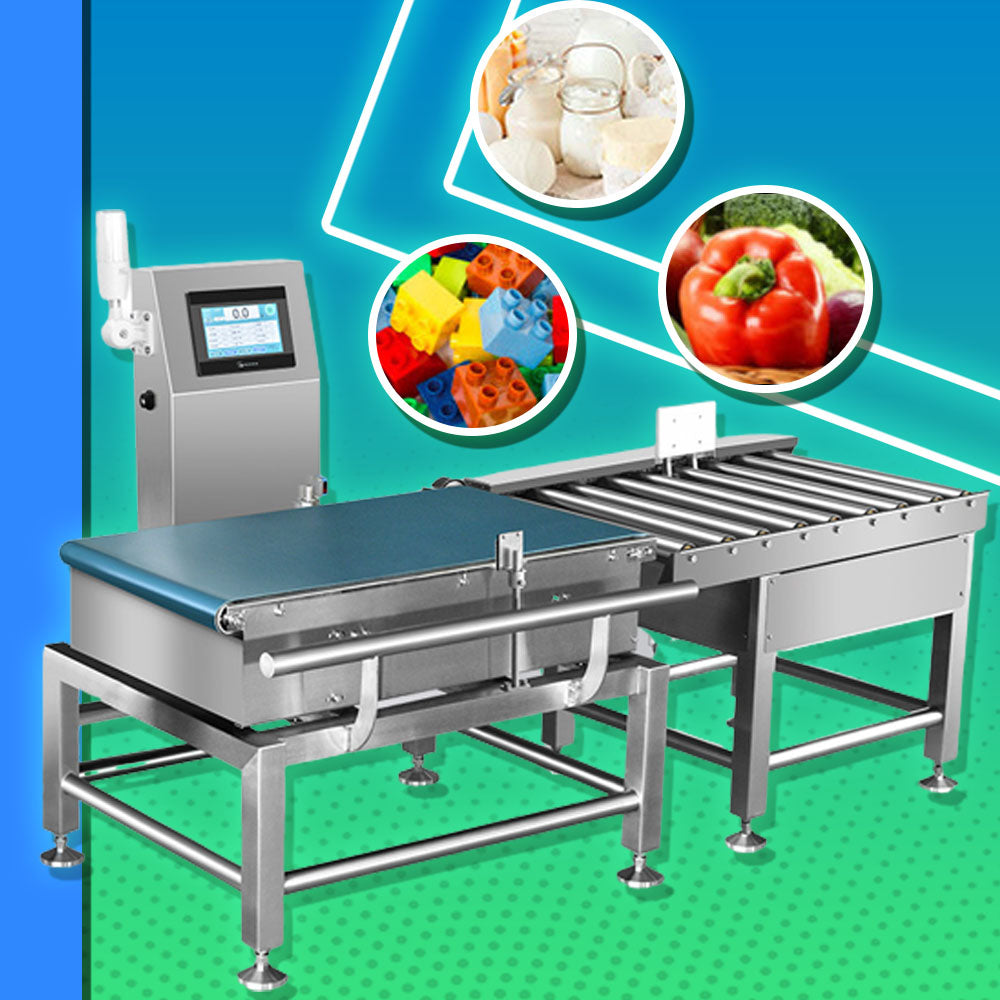 เครื่องตรวจชั่งน้ำหนักสายพาน คัดแยก 40kg อัตโนมัติ CQ-XP500 30pcs/min 0.6-1mpa automatic weighing machine