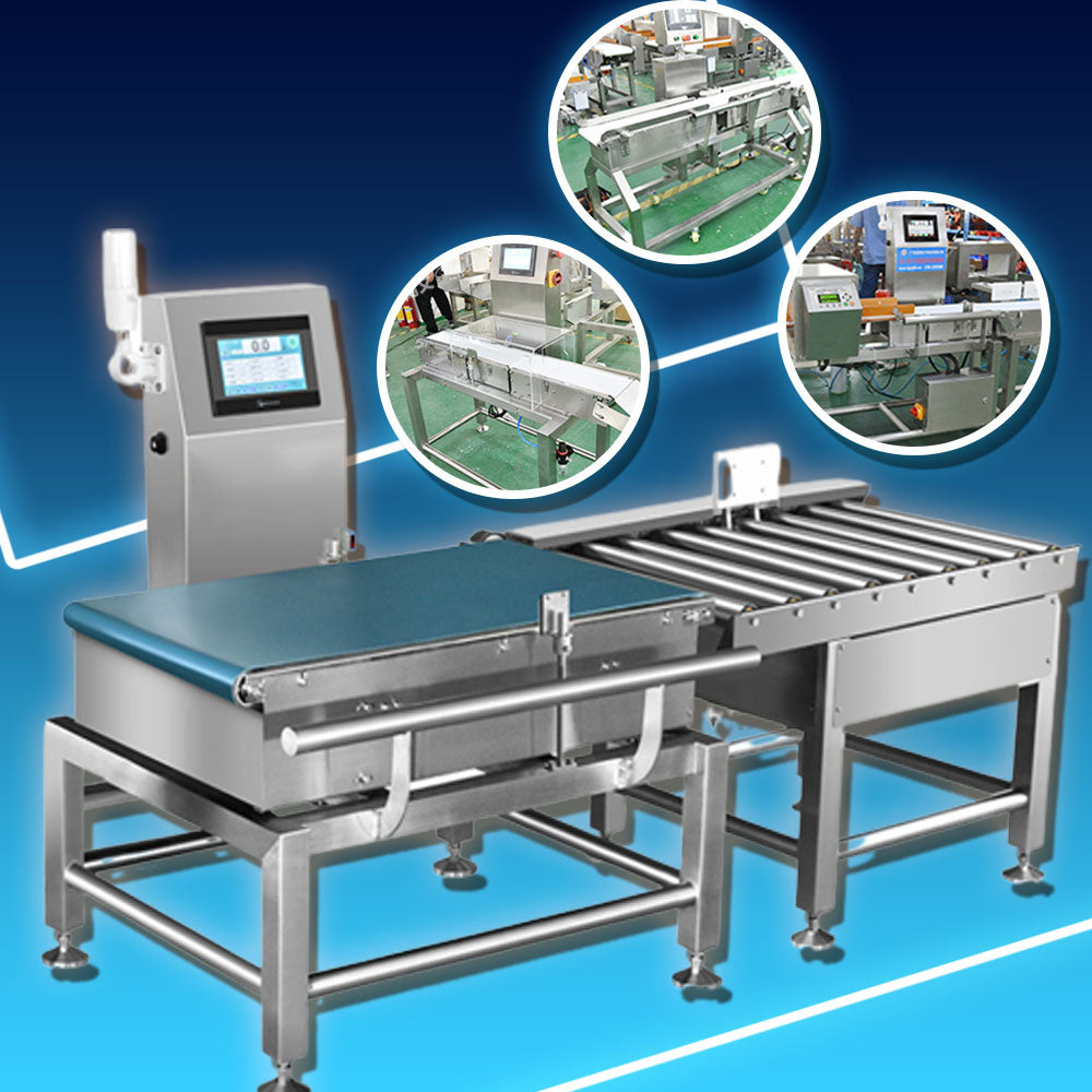 เครื่องตรวจชั่งน้ำหนักสายพาน คัดแยก 40kg อัตโนมัติ CQ-XP500 30pcs/min automatic weighing machine