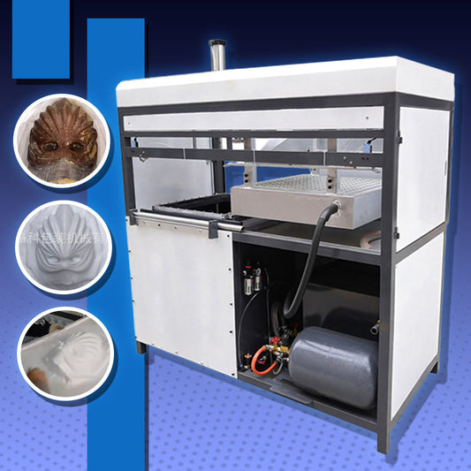 เครื่องขึ้นรูปพลาสติก หน้ากาก สูญญากาศ ทำโมล 1-5mm Helmet Mask Thick Sheet Blister Forming Machine Vacuum