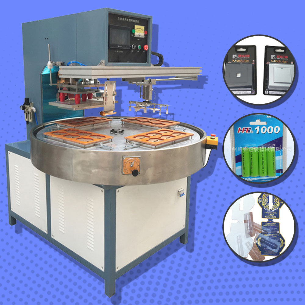 เครื่องซีลบลิสเตอร์แพ็ค แบบหมุน LK-10000C four-station automatic turntable high-frequency machine