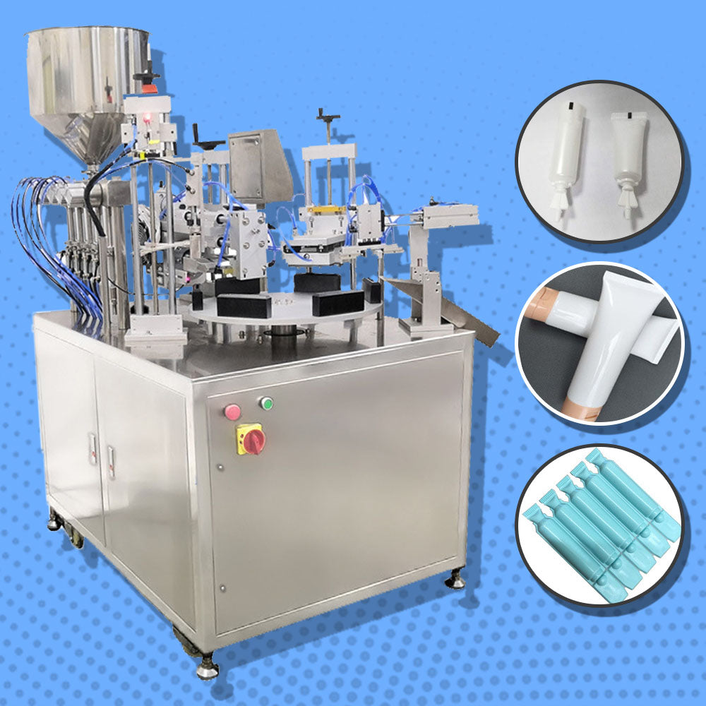 เครื่องบรรจุครีม หลอดเล็ก LK-1526TTF 500kg 1-5ml conjoined lotion paste filling and sealing tail take bottle automatic