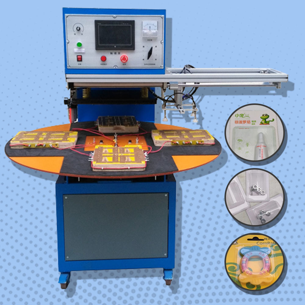 เครื่องซีลบลิสเตอร์แพ็ค PVC box paper card แท่นหมุน LK-60C blister paper card sealing machine LK-60C 240kg