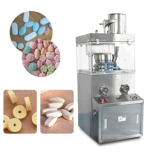 เครื่องอัดเม็ด ผงสมุนไพร Rotary Tablet Pressing Machine รุ่น ZPW เครื่องกดอัด เม็ด วัสดุ Stainless Steel