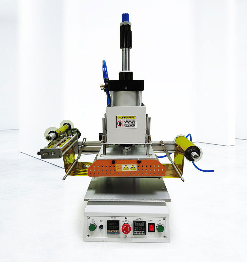 เครื่องปั๊มโลโก้ ไฟฟ้า Pneumatic Heat Stamping Machine รุ่น WL-DD02 ใช้กับปั๊มลม เครื่องฟลอยด์ ปั๊มนูน เจาะ หนัง ปั๊มลายนูน