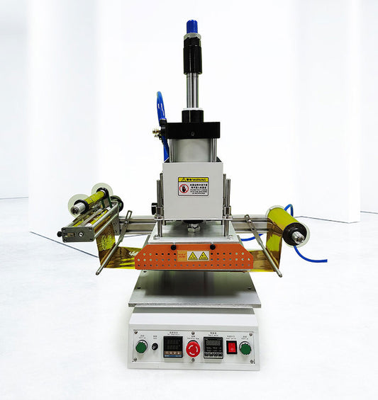 เครื่องปั๊มโลโก้ ไฟฟ้า Pneumatic Heat Stamping Machine รุ่น WL-DD02 ใช้กับปั๊มลม เครื่องฟลอยด์ ปั๊มนูน เจาะ หนัง ปั๊มลายนูน