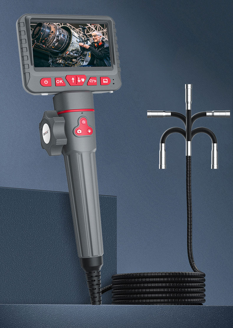 กล้องเอ็นโดรสโคป หน้าจอ Rotating Endoscope HD camera กล้องงู ปรับทิศทางกล้องได้