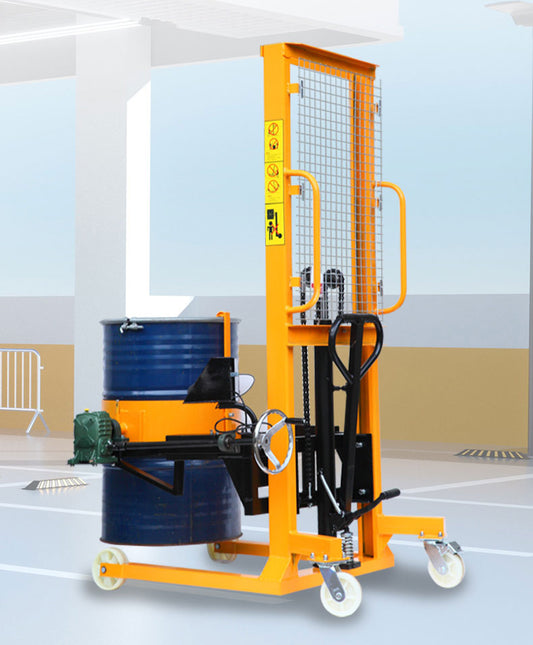 เครื่องยกถังเหล็ก Drum Picker Handler ระบบเท้าเหยียบ รุ่น Hydraulic Oil Drum Truck Lifter