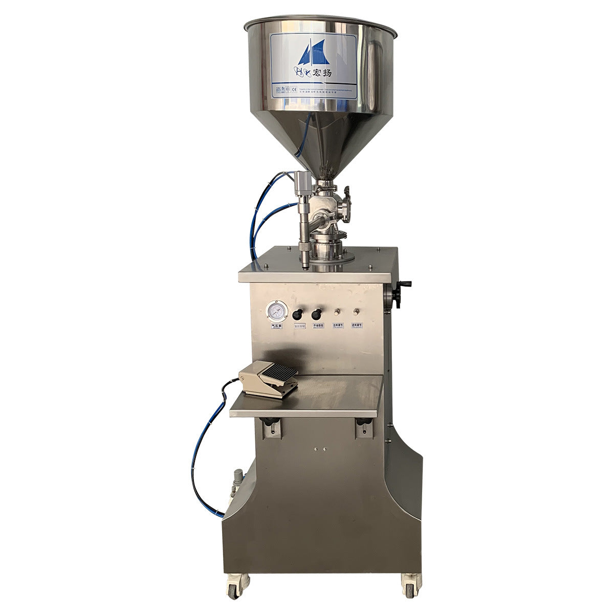 เครื่องบรรจุของเหลวหนืด กึ่งอัตโนมัติ แนวตั้ง Vertical High Viscosity Liquid Filling Machine เครื่องบรรจุ