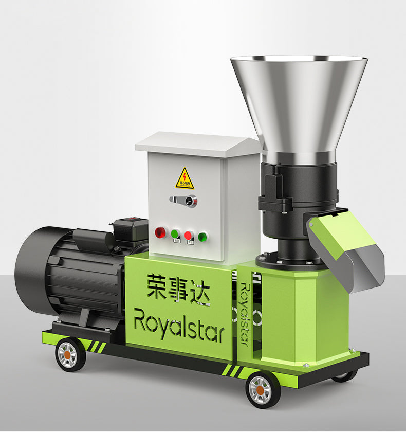 เครื่องผลิตอาหารสัตว์ Electric Feed Pellet Machine Pure Copper Motor เครื่องอัดเม็ดอาหารสัตว์ 220V/380V