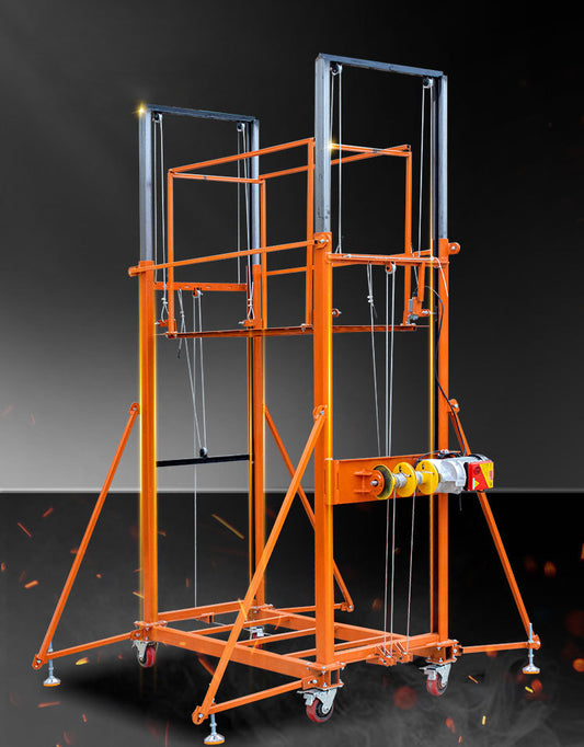 นั่งร้านไฟฟ้า Electric Scaffolding Lifting Platform นั่งร้านพร้อมล้อเลื่อน 1.5 2 3 4 5 6 เมตร 220V