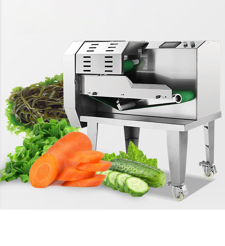 เครื่องหั่นผัก แบบสายพาน Commercial Vegetable Cutting Machine รุุ่น XZ-691A สไลด์ผัก เครื่องหั่นผักไฟฟ้า หน้ากว้างสายพาน 140 มม.