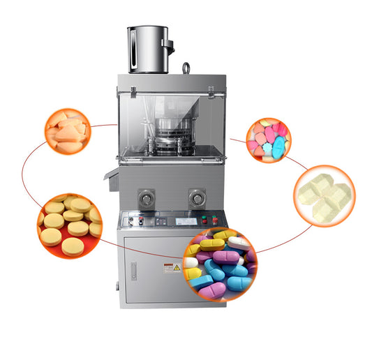 เครื่องอัดเม็ด ผงสมุนไพร Rotary Tablet Pressing Machine รุ่น ZP-15S/17S/19S เครื่องกดอัด เม็ด วัสดุ Stainless Steel