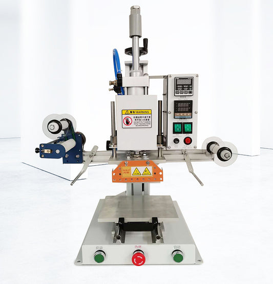 เครื่องปั๊มโลโก้ ไฟฟ้า Pneumatic Heat Stamping Machine รุ่น DT01 ใช้กับปั๊มลม