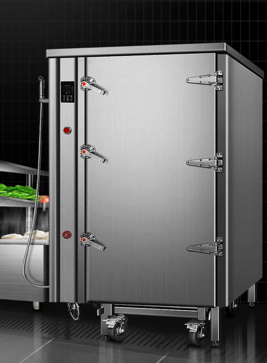 ตู้นึ่งไอน้ำ รุ่นชั้นวางรถเข็น Food Steaming Cabinet ระบบไฟฟ้า/แก๊ส ล้อเลื่อน ตู้นึ่งข้าว ปลา ตู้นึ่งอาหาร